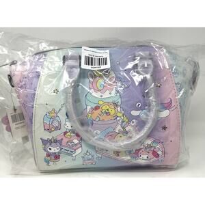 Loungefly Hello Kitty & Friends Pastel Rainbow Ombre Satchel Purse Crossbody Bag
